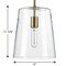 Progress Lighting Clarion Collection Satin Brass One-Light Small Pendant P500241-012 - alternate 5